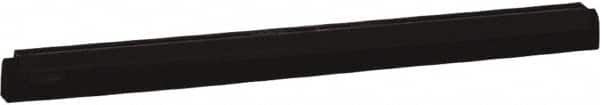Vikan - 24" Foam Rubber Blade Squeegee Refill - Double Edge, Black, Plastic Holder - Exact Tooling