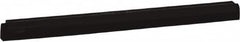 Vikan - 24" Foam Rubber Blade Squeegee Refill - Double Edge, Black, Plastic Holder - Exact Tooling