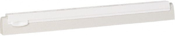 Vikan - 16" Foam Rubber Blade Squeegee Refill - Double Edge, White, Plastic Holder - Exact Tooling