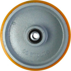 Caster Connection - 10 Inch Diameter x 2 Inch Wide, Polyurethane on Iron Caster Wheel - 1,850 Lb. Capacity, 2.2 Inch Hub Length, 1/2 Inch Axle Diameter, Sealed Precision Ball Bearing - Exact Tooling