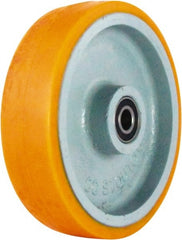 Caster Connection - 8 Inch Diameter x 2 Inch Wide, Polyurethane on Iron Caster Wheel - 1,500 Lb. Capacity, 2.2 Inch Hub Length, 1/2 Inch Axle Diameter, Sealed Precision Ball Bearing - Exact Tooling