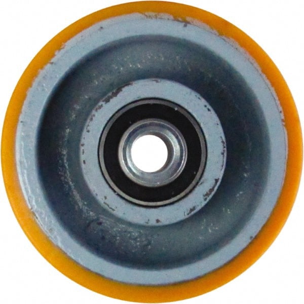 Caster Connection - 6 Inch Diameter x 2 Inch Wide, Polyurethane on Iron Caster Wheel - 1,200 Lb. Capacity, 2.2 Inch Hub Length, 1/2 Inch Axle Diameter, Sealed Precision Ball Bearing - Exact Tooling