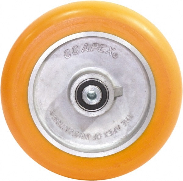 Caster Connection - 10 Inch Diameter x 2 Inch Wide, Polyurethane on Aluminum Caster Wheel - 1,500 Lb. Capacity, 2.2 Inch Hub Length, 1/2 Inch Axle Diameter, Sealed Precision Ball Bearing - Exact Tooling