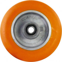 Caster Connection - 8 Inch Diameter x 2 Inch Wide, Polyurethane on Aluminum Caster Wheel - 1,250 Lb. Capacity, 2.2 Inch Hub Length, 1/2 Inch Axle Diameter, Sealed Precision Ball Bearing - Exact Tooling