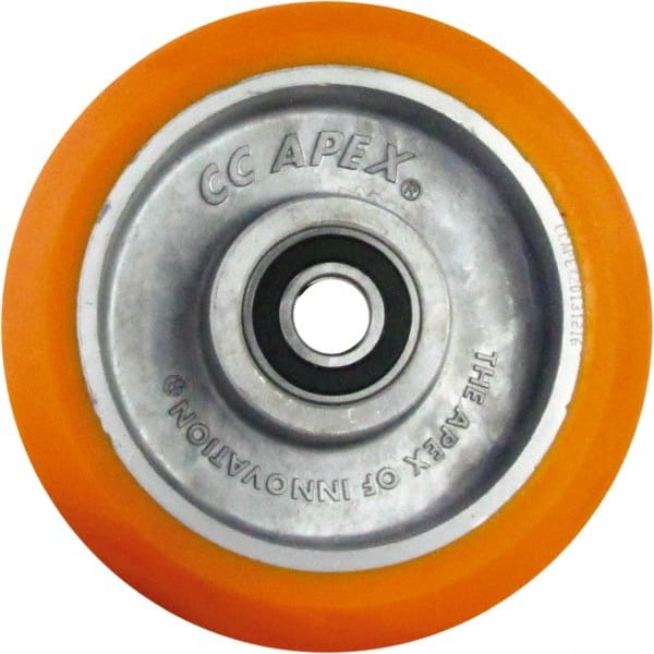 Caster Connection - 6 Inch Diameter x 2 Inch Wide, Polyurethane on Aluminum Caster Wheel - 1,000 Lb. Capacity, 2.2 Inch Hub Length, 1/2 Inch Axle Diameter, Sealed Precision Ball Bearing - Exact Tooling