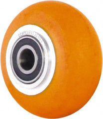 Caster Connection - 4 Inch Diameter x 2 Inch Wide, Polyurethane on Aluminum Caster Wheel - 650 Lb. Capacity, 2.2 Inch Hub Length, 1/2 Inch Axle Diameter, Sealed Precision Ball Bearing - Exact Tooling