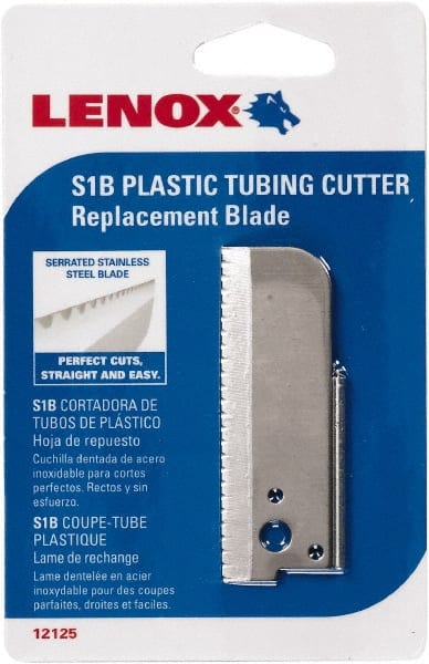 Lenox - Cutter Replacement Blade - Use with Lenox: 1212S1, Cuts PVC, CPVC, Pex, Polyethylene and Rubber Hose - Exact Tooling