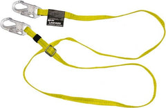 Miller - 6' Long, 310 Lb Capacity, 1 Leg Locking Snap Hook Harness Positioning/Restraint Lanyard - 1-1/2" Diam, Polyester Webbing, Locking Snap Hook Anchorage Connection - Exact Tooling