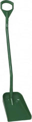 Vikan - 13-1/4" High Square Plastic Shovel - 39-7/8" Long D-Grip Handle - Exact Tooling