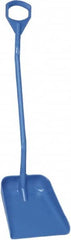Vikan - 14-3/4" High Square Plastic Shovel - 39" Long D-Grip Handle - Exact Tooling