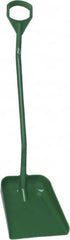 Vikan - 14-3/4" High Square Plastic Shovel - 39" Long D-Grip Handle - Exact Tooling