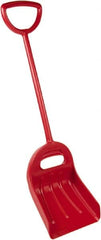 Remco - 18-1/2" High Square Plastic Shovel - 29-1/4" Long D-Grip Handle - Exact Tooling