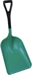 Remco - 18" High Square Plastic Shovel - 18" Long D-Grip Handle - Exact Tooling