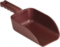 Remco - 32 oz Red Polypropylene & Semi-Ferrous Additive Flat Bottom Scoop - 4.3" Wide x 3" Deep Bowl, 11-1/2" OAL - Exact Tooling