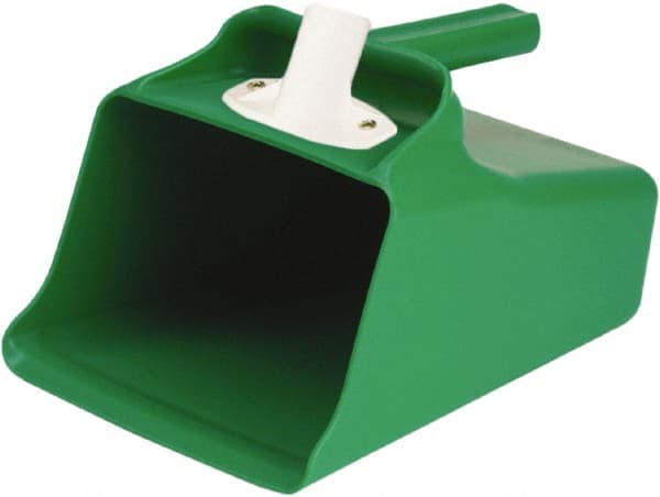 Remco - 128 oz Green Polypropylene Flat Bottom Scoop - 8.7" Wide x 7.3" Deep Bowl, 11" OAL - Exact Tooling