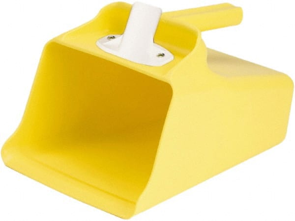 Remco - 128 oz Yellow Polypropylene Flat Bottom Scoop - 8.7" Wide x 7.3" Deep Bowl, 11" OAL - Exact Tooling