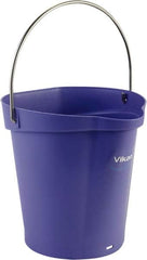 Vikan - 1-1/2 Gal, Polypropylene Round Purple Single Pail with Pour Spout - Handle Included - Exact Tooling