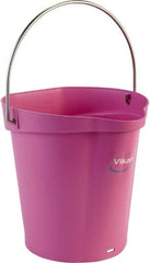 Vikan - 1-1/2 Gal, Polypropylene Round Pink Single Pail with Pour Spout - Handle Included - Exact Tooling