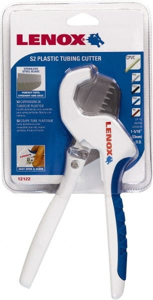 Lenox - 1-5/16" to 1" Pipe Capacity, Tube Cutter - Cuts Plastic, Rubber, PVC, CPVC - Exact Tooling