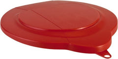 Vikan - 1.5 Gal Polypropylene Pail Lid - Red, For Use with 5691 - Exact Tooling