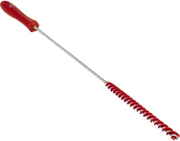 Vikan - 0.4" Diam Polyester Valve Brush - 19-5/8" OAL, 5-11/16" Head Length, Polypropylene & Stainless Steel Handle - Exact Tooling