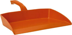 Vikan - 12-1/2" Wide Handheld Dustpan - Plastic Body, 4-1/2" Handle, Orange - Exact Tooling