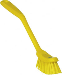 Vikan - 1" Bristle Length, Polyester Food Service Brush - 2-7/8" Long x 1" Wide Head, 11" OAL, Yellow, Polypropylene Block - Exact Tooling