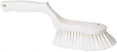 Vikan - 2" Bristle Length, Polyester Wash Brush - 5-13/16" Long x 5" Wide Head, 13-1/2" OAL, White, Polypropylene Block - Exact Tooling