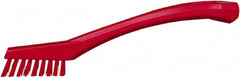 Vikan - 5/8" Bristle Length, Polyester Food Service Brush - 2-5/16" Long x 1/2" Wide Head, 8" OAL, Red, Polypropylene Block - Exact Tooling