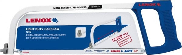 Lenox - 12" Hacksaw Frame - 4-1/2" Throat Depth - Exact Tooling
