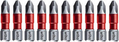 Wiha - #2 Phillips Screwdriver Bit - 1/4" Hex Drive, 1-9/64" OAL - Exact Tooling