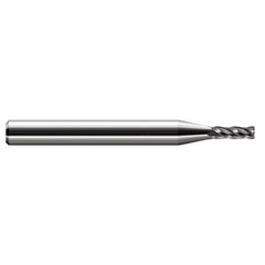 Miniature End Mills - Stub & Standard - 0.1180″ Cutter Diameter × 0.0150″ (1/64″) Radius × 0.1770″ Length of Cut Carbide Corner Radius End Mill, 4 Flutes - Exact Tooling