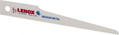 Lenox - 4" Long x 1/2" Thick, Bi-Metal Reciprocating Saw Blade - Straight Profile, 18 TPI, Toothed Edge - Exact Tooling