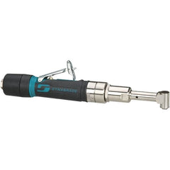 Dynabrade - 1/4" Keyless Chuck - Right Angle Handle, 3,200 RPM, 26 CFM, 0.4 hp, 90 psi - Exact Tooling