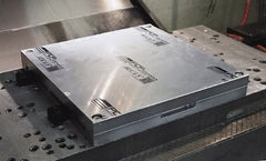 Mitee-Bite - Square Aluminum CNC Clamping Pallet - 378mm Wide x 378mm Long x 25.4mm Thick - Exact Tooling