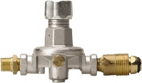 Sievert - 9/16 Male CGA Inlet Connection, Threaded Fitting, 57 Max psi, Propane Welding Regulator - 1/4 Thread, Left Hand Rotation - Exact Tooling
