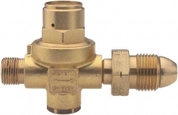 Sievert - 9/16 Male CGA Inlet Connection, Threaded Fitting, 28 Max psi, Propane Welding Regulator - 1/4 Thread, Left Hand Rotation - Exact Tooling