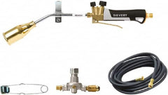 Sievert - 4 Piece Torch Kit - Includes 18 Inch 275-300k BTU Torch, 27-60 PSI Adjustable Regulator, 25 Ft. Hose, Flint Striker - Exact Tooling
