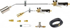 Sievert - 8 Piece Torch Kit - Includes 32 Inch 375k BTU Torch, 18 Inch 300k BTU Torch, 27-60 PSI Adjustable Regulator, 25 Ft. Hose, 2 Male Quick Disconnects, Female Quick Disconnect, Flint Striker - Exact Tooling