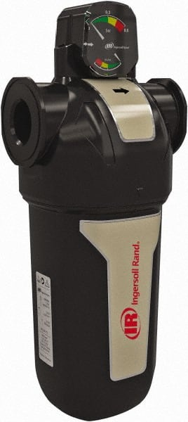 Ingersoll-Rand - 3/4" Port, 11" High x 3.86" Wide, General Purpose FRL Filter with Aluminum Bowl & Float Drain - 45 SCFM, 250 Max psi, 176°F Max, Modular Connection, 7.4 oz Bowl Capacity - Exact Tooling