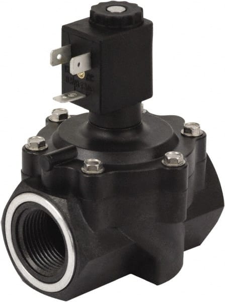 Spartan Scientific - 3/4" NPT Port, 2 Way, 2 Position, Glass-Filled Polyester Solenoid Valve - Normally Closed, EPDM Seal - Exact Tooling