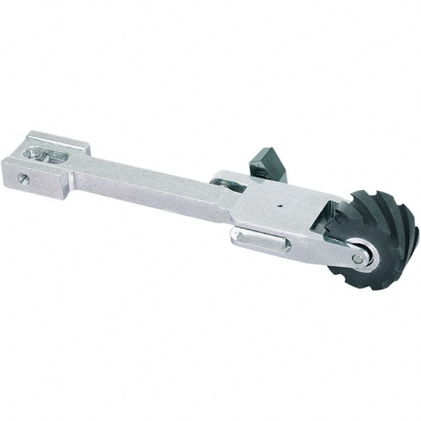 Dynabrade - 1-1/4" Wide Contact Arm - 72" Belt Length x 1-1/4" Belt Width, Serrated, Urethane, 70" Contact Wheel Diam - Exact Tooling