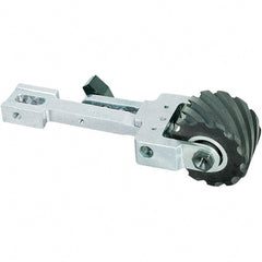 Dynabrade - 2" Wide Contact Wheel Assembly Arm - 72" Belt Length x 2" Belt Width, Serrated, Rubber, 90" Contact Wheel Diam - Exact Tooling