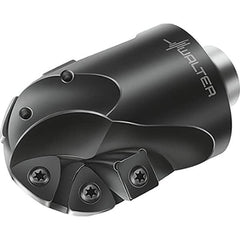 Walter - 50mm Cut Diam, 46mm Max Depth of Cut, 50mm Shank Diam, 82mm OAL, Indexable Ball Nose End Mill - 8,900 Max RPM - Exact Tooling