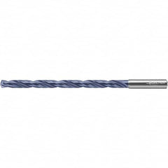Walter-Titex - 9.6mm 140° 2-Flute Solid Carbide Extra Length Drill Bit - Exact Tooling
