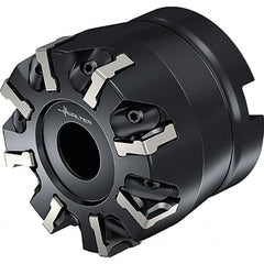 Walter - 20 Inserts, 125mm Cut Diam, 40mm Arbor Diam, Indexable Square-Shoulder Face Mill - 0° Lead Angle, 63mm High, Series M2136-B1 METRISCH - Exact Tooling