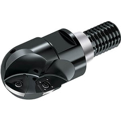 Walter - 20mm Cut Diam, 15mm Max Depth of Cut, 18.5mm Shank Diam, 51mm OAL, Indexable Ball Nose End Mill - 35,000 Max RPM - Exact Tooling