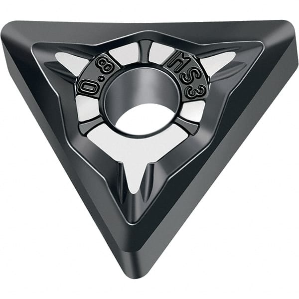 Walter - TNMG MS3 Grade WSM01 Turning Insert - TiAlN+Al2O3+(ZrN) Finish, 60° Triangle, 12.7mm Inscr Circle, 4.76mm Thick, 0.4mm Corner Radius - Exact Tooling