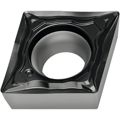 Walter - CCMT FM4 Grade WSM10S Turning Insert - TiAlN+Al2O3+(Al) Finish, 80° Rhombic, 9.53mm Inscr Circle, 3.97mm Thick, 0.8mm Corner Radius - Exact Tooling
