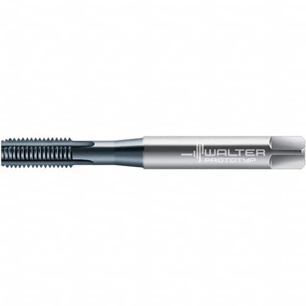 Walter-Prototyp - M6x1.00 DIN 371 6HX 4 Flute TiCN Finish High Speed Steel Straight Flute Machine Tap - Bottoming, Right Hand Thread, 80mm OAL, 15mm Thread Length, Through Coolant - Exact Tooling
